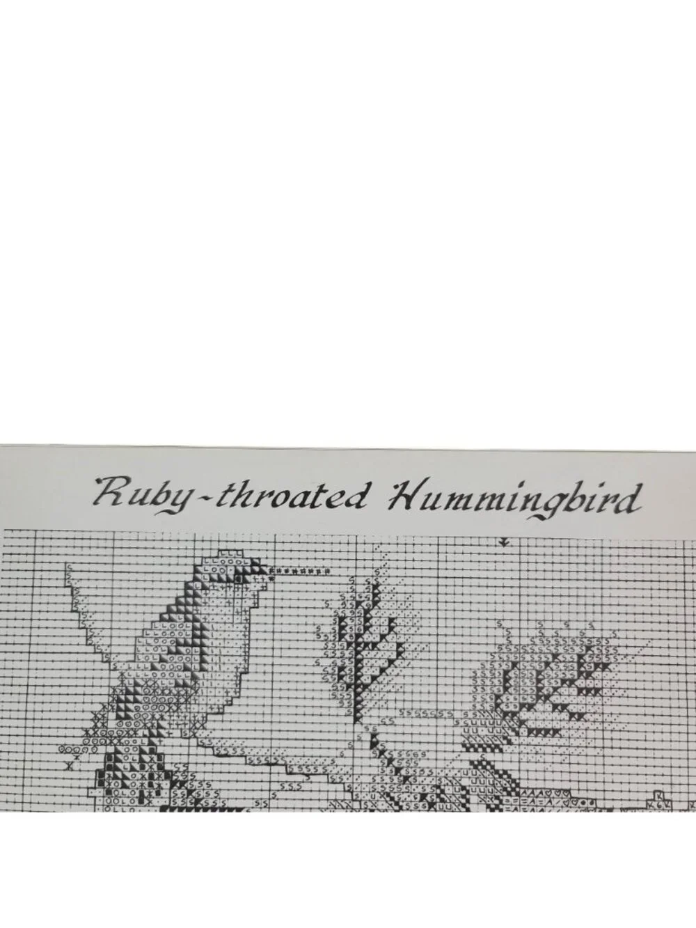Crossed Wing Collection Leaflet Hummingbird Pattern Feathered Gems #4 Flower VTG